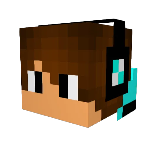 foper1 Minecraft avatar head, 3D render