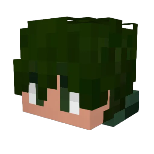 for2ded Minecraft avatar head, 3D render