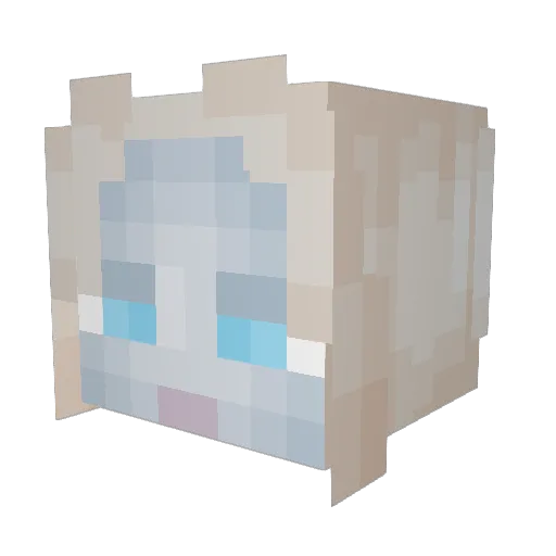 for_archadia Minecraft avatar head, 3D render