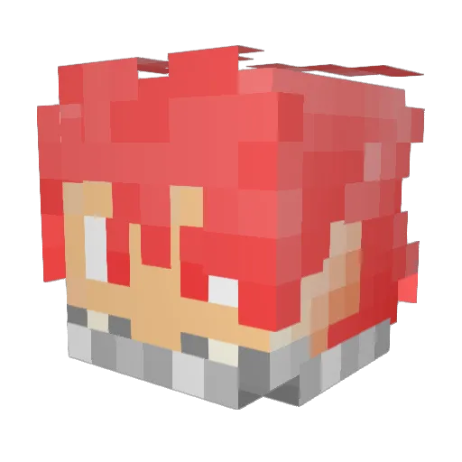 forbiddencodex Minecraft avatar head, 3D render
