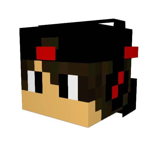 forbiddenpasta Minecraft avatar head, 3D render
