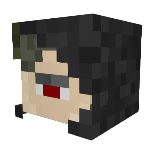 forcedevil Minecraft avatar head, 3D render