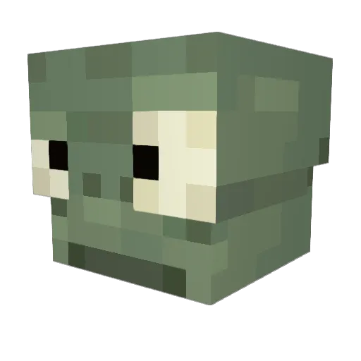 forderay Minecraft avatar head, 3D render