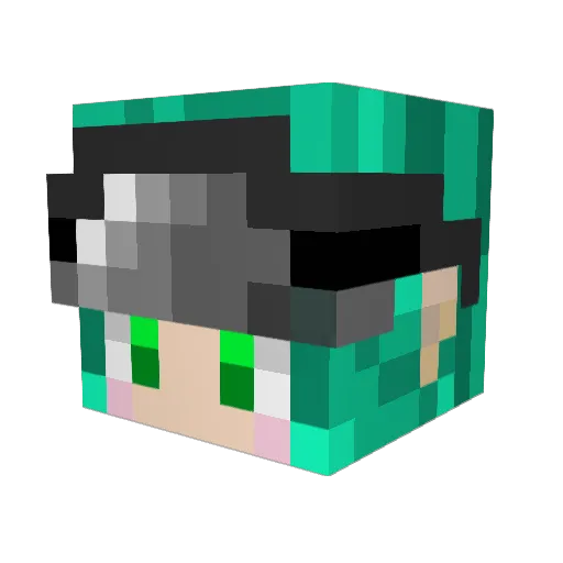 foresmall Minecraft avatar head, 3D render