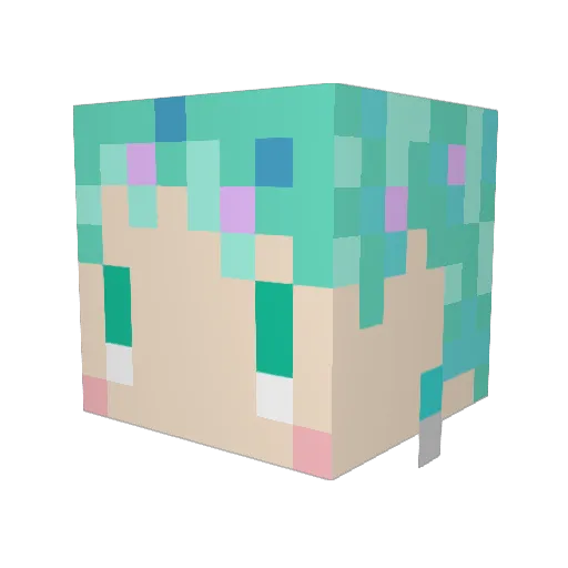 forest313 Minecraft avatar head, 3D render