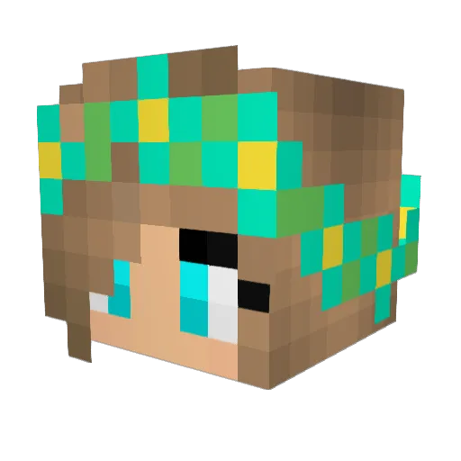 forever_silver Minecraft avatar head, 3D render