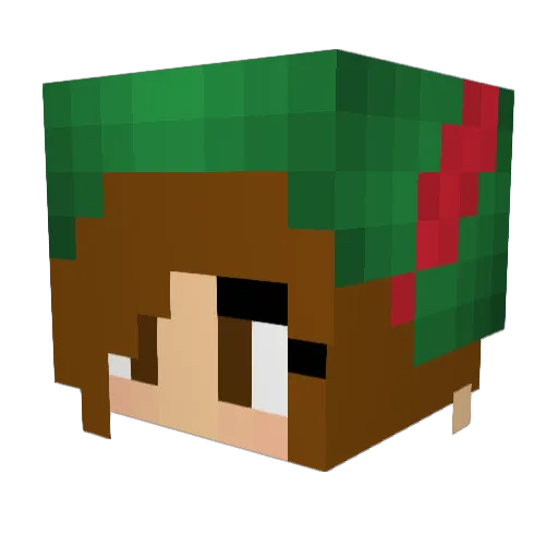 forevercurls Minecraft avatar head, 3D render