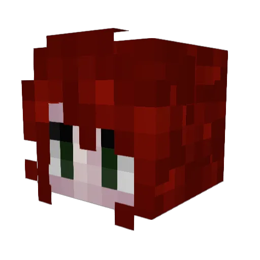 foreverpixy Minecraft avatar head, 3D render