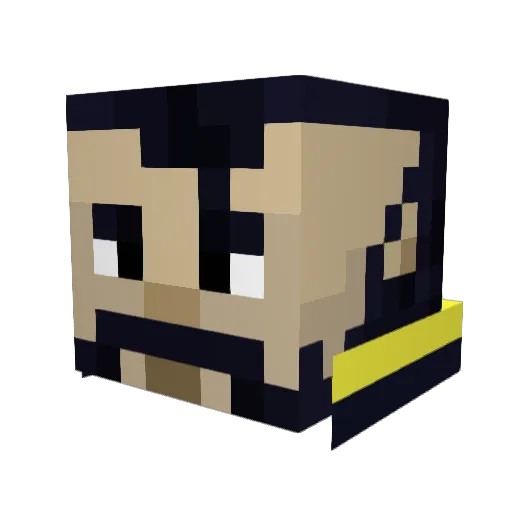 forgetthynot Minecraft avatar head, 3D render
