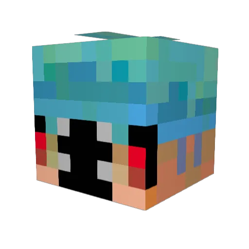 forggiess Minecraft avatar head, 3D render