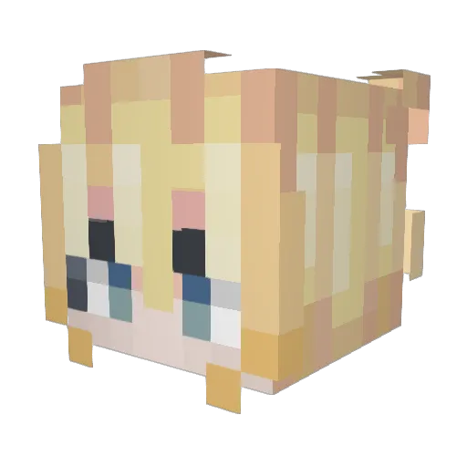 forgiff Minecraft avatar head, 3D render