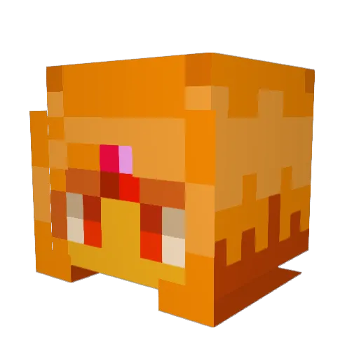forgotten_cheesy Minecraft avatar head, 3D render