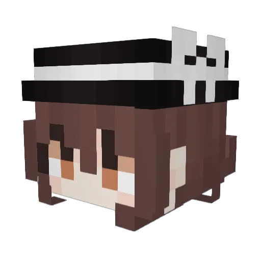 forird Minecraft avatar head, 3D render