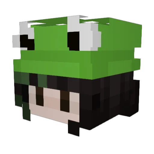forkfinger Minecraft avatar head, 3D render