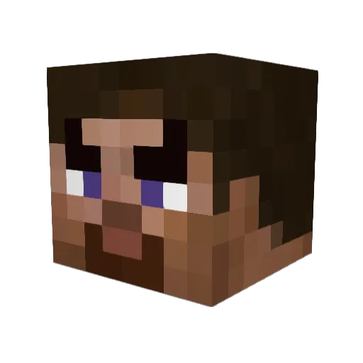 forkles Minecraft avatar head, 3D render