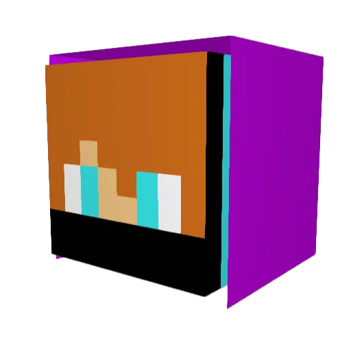 forkwu Minecraft avatar head, 3D render