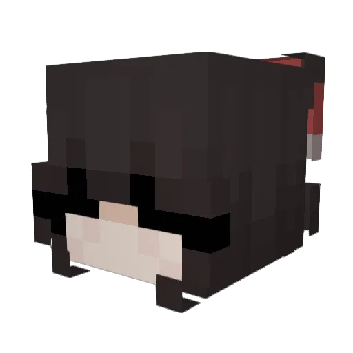 forlorning Minecraft avatar head, 3D render