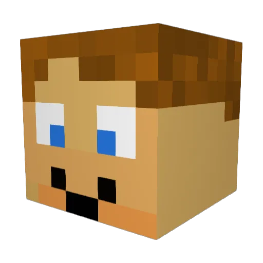 forsa Minecraft avatar head, 3D render