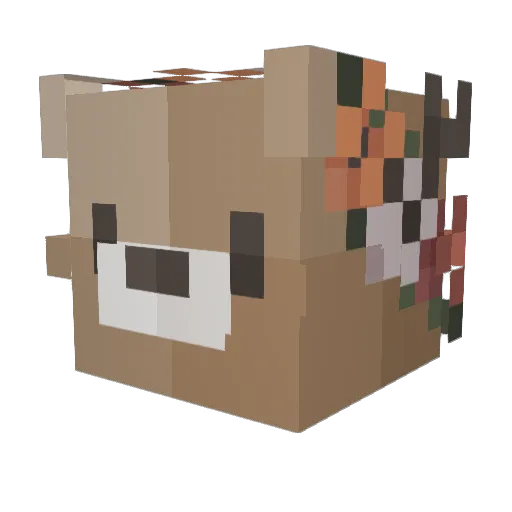 forsoning Minecraft avatar head, 3D render