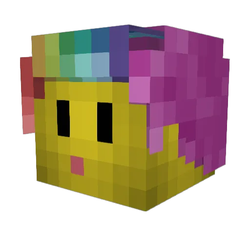 forstaken Minecraft avatar head, 3D render