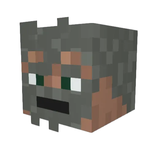 fortik_ Minecraft avatar head, 3D render