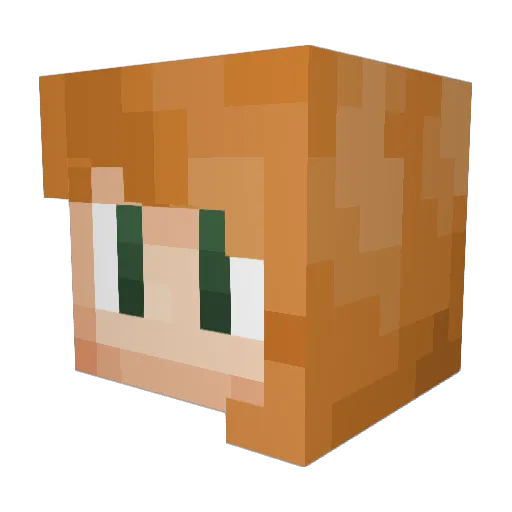 fortis86 Minecraft avatar head, 3D render
