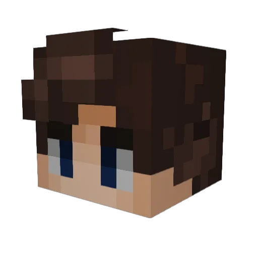 fortluke Minecraft avatar head, 3D render
