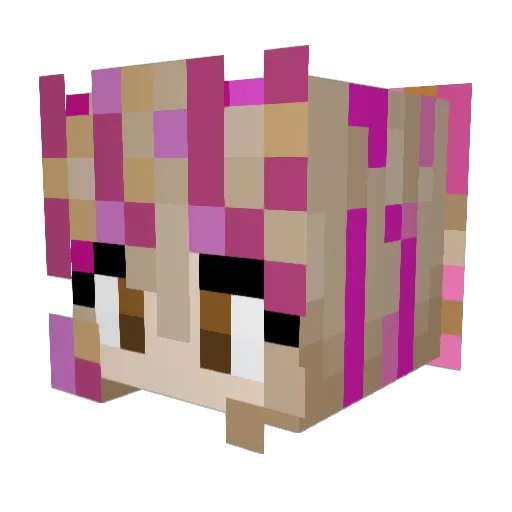 fortnigt Minecraft avatar head, 3D render
