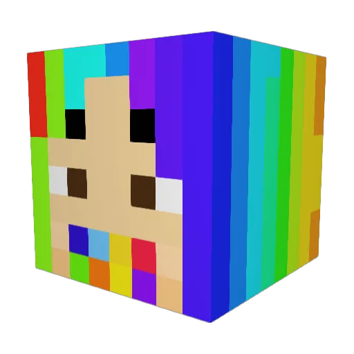 fortnite172 Minecraft avatar head, 3D render