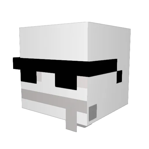 fortniteluver Minecraft avatar head, 3D render