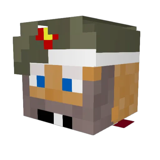 fortrest Minecraft avatar head, 3D render