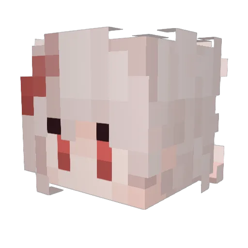 fortty Minecraft avatar head, 3D render