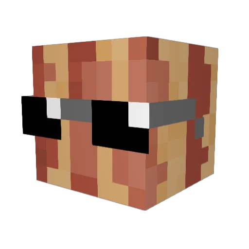 fortytoddlers Minecraft avatar head, 3D render