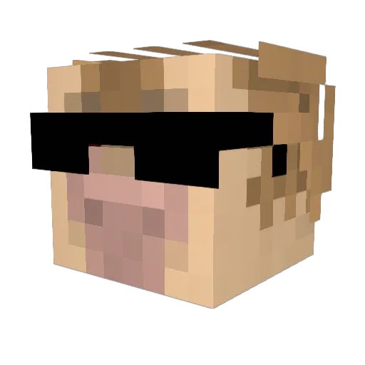 forwardinyo Minecraft avatar head, 3D render