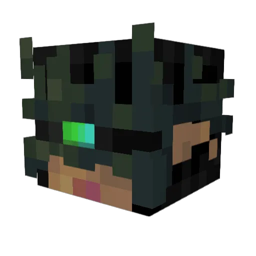 forworfd Minecraft avatar head, 3D render