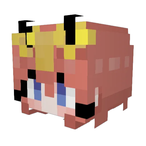 fosfla Minecraft avatar head, 3D render