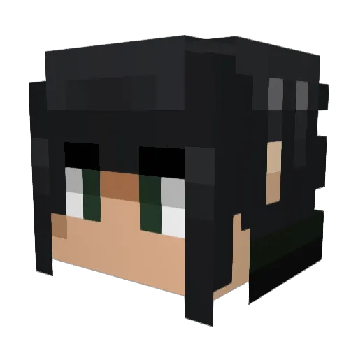 fosiek Minecraft avatar head, 3D render