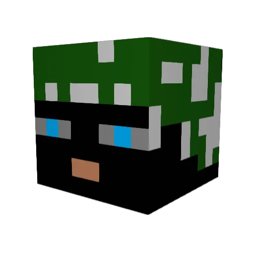 fostab Minecraft avatar head, 3D render