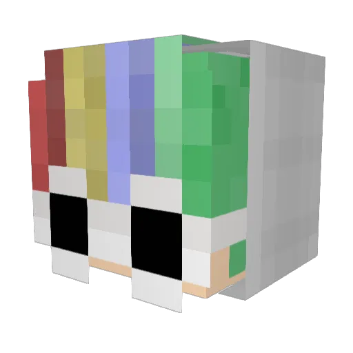fotbollsaxel Minecraft avatar head, 3D render