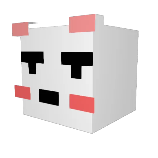 fou1235 Minecraft avatar head, 3D render