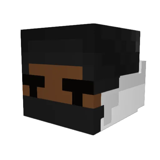 foudride Minecraft avatar head, 3D render