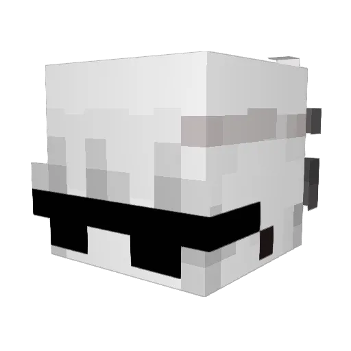 foundeddd Minecraft avatar head, 3D render
