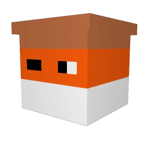 foundthepoopsock Minecraft avatar head, 3D render