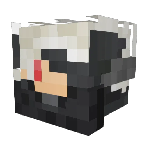 fountoukopasta Minecraft avatar head, 3D render