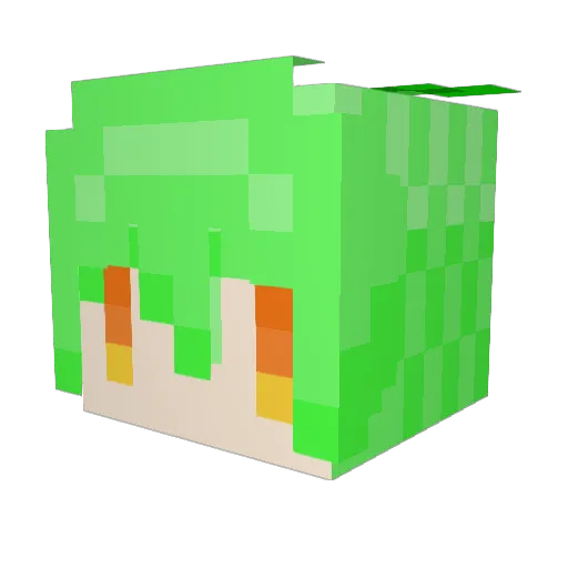 fourchannel Minecraft avatar head, 3D render
