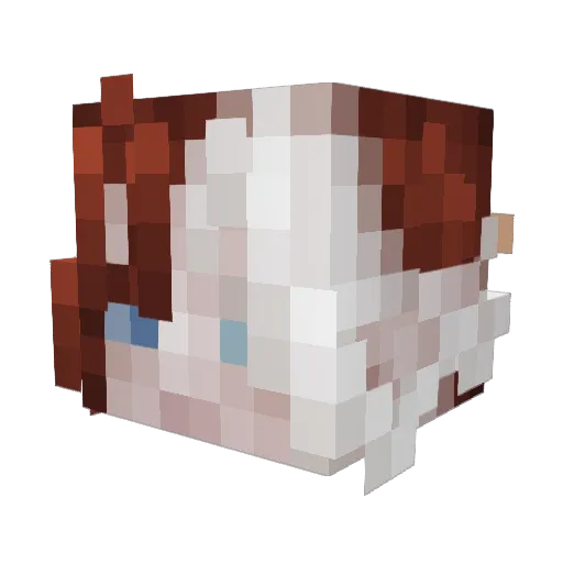 fourdestine Minecraft avatar head, 3D render