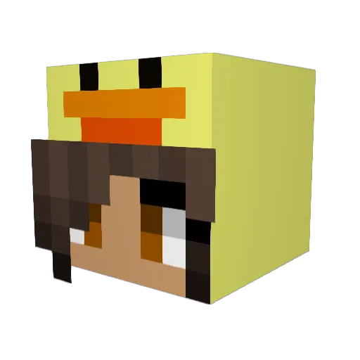 fourfellow Minecraft avatar head, 3D render