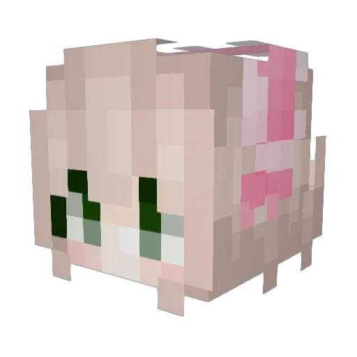 fourier Minecraft avatar head, 3D render