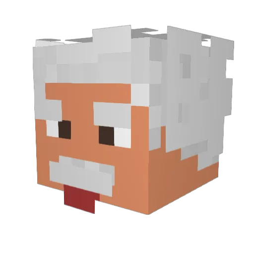 fourmajor Minecraft avatar head, 3D render