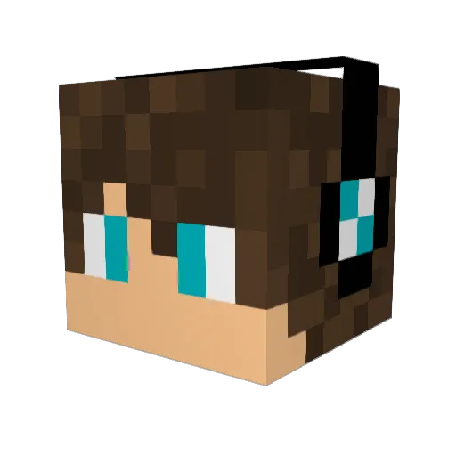 fournel Minecraft avatar head, 3D render
